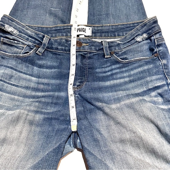 Paige Denim Verdugo Ankle Distressed Light Wash Denim Jeans Slim Leg Women's 29 - Picture 6 of 10